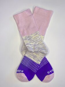 Rosepetal Marl Space Dye Triblock Medium Calf Socks