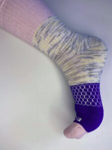 Rosepetal Marl Space Dye Triblock Medium Calf Socks