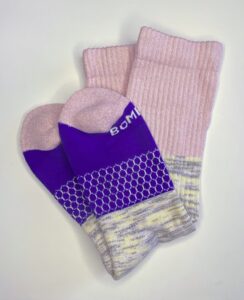 Rosepetal Marl Space Dye Triblock Medium Calf Socks