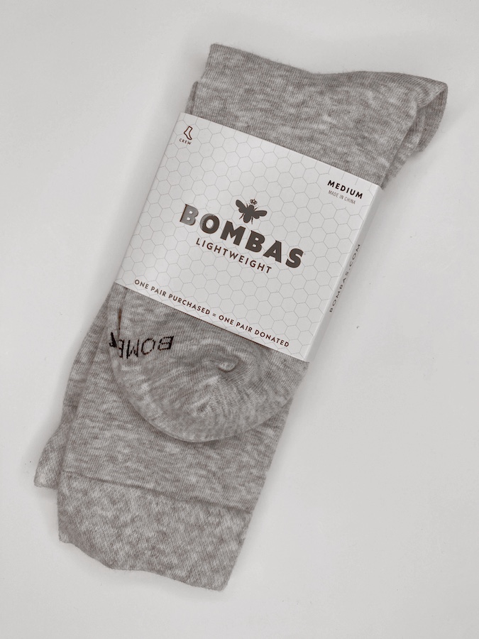 Lightweight Marl Gray Crew Socks [Medium]