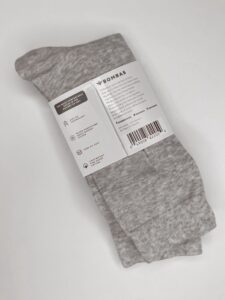 Lightweight Marl Gray Crew Socks [Medium]