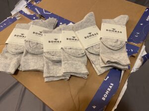 Lightweight Marl Gray Crew Socks [Medium]
