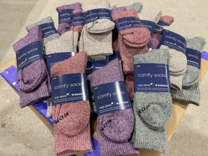 Virgin Atlantic Calf Socks [Large] - Winter White Mocha/Pine/Maroon/Winter Wine Violet