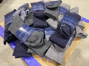 Virgin Atlantic [Large] Calf Socks Assorted Gray & Blue