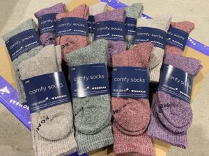Virgin Atlantic Calf Socks [Large] - Winter White Mocha/Pine/Maroon/Winter Wine Violet