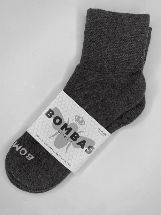 Dark Charcoal - Solid Pique Quarter Socks [Medium]