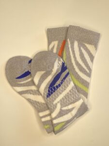 Dovegrey Marl Zebra Calf Socks  [Medium]