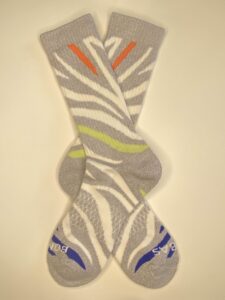 Dovegrey Marl Zebra Calf Socks  [Medium]
