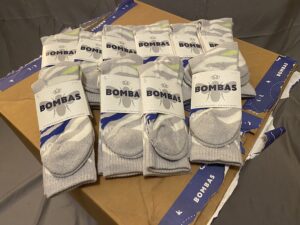 Dovegrey Marl Zebra Calf Socks  [Medium]