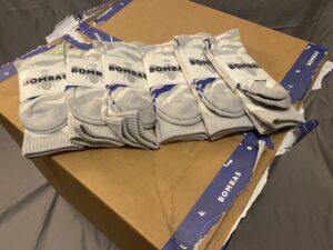 Dovegrey Marl Zebra Calf Socks  [Medium]