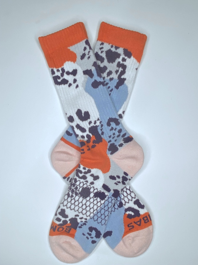 Bombas Calf Socks Medium Leopard Camo