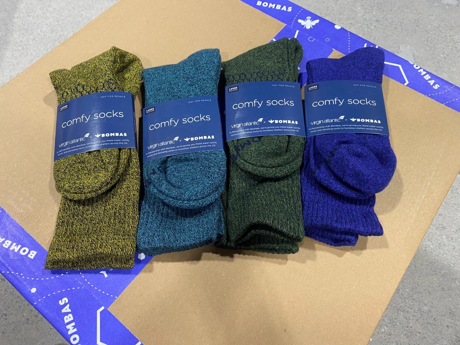 Bombas Calf Socks Large Earth Marl 4-Pack