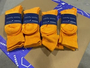 Bombas Calf Socks Large Orange Solid 4-Pack